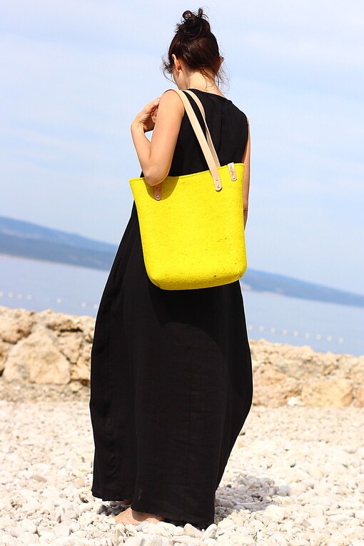 Large felt ladies handbag - eco friendly product