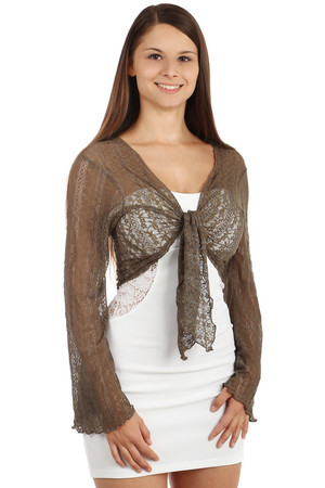 Elegant womens lace bolero. With long sleeves. Material: 92% polyester, 8% elastane