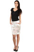 Women's flowered midi skirt