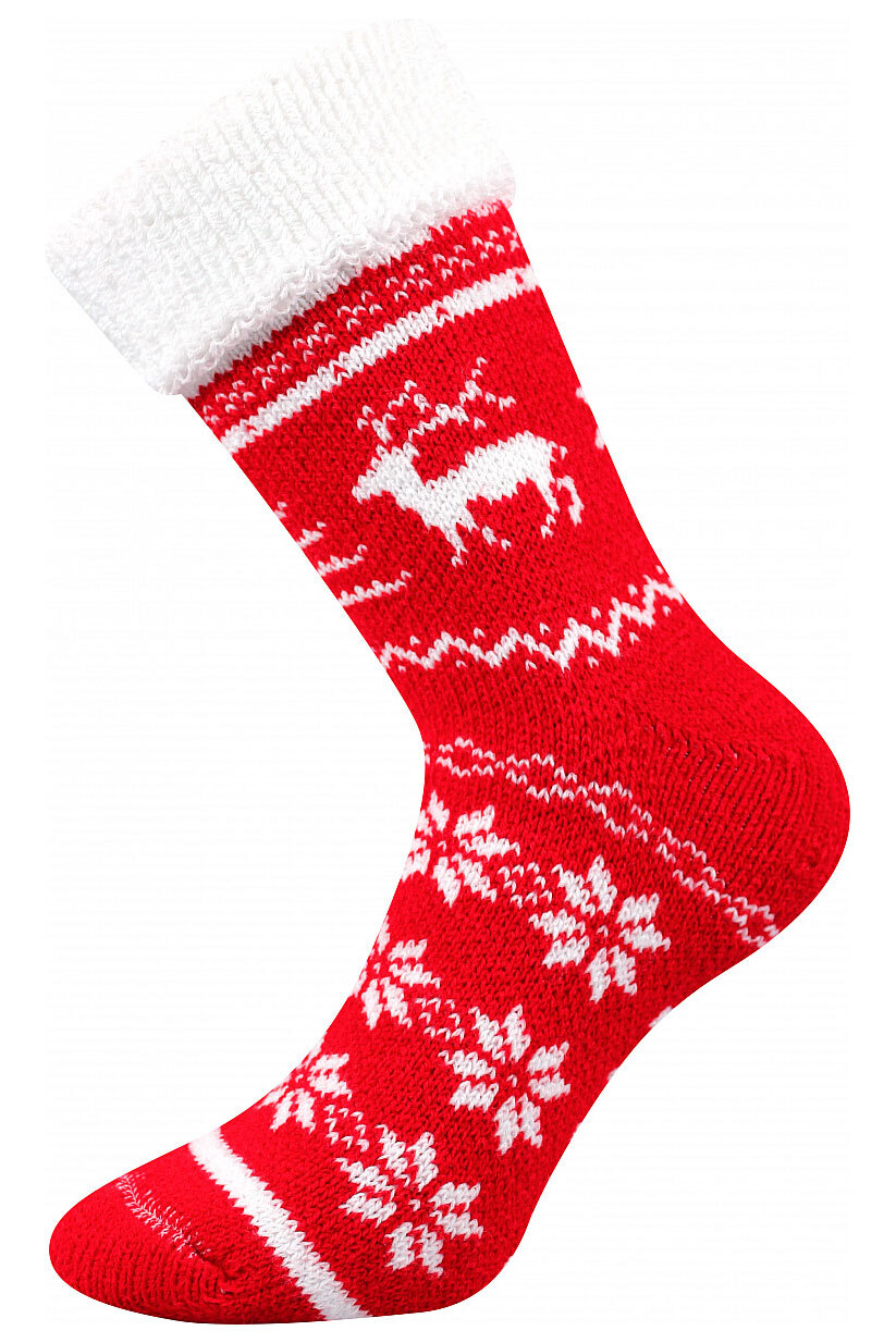 Extra thick winter thermal socks with a Norwegian pattern Glara.eu