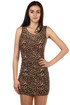 Mini leopard print dress