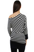 Women's striped asymmetric long sleeve t-shirt