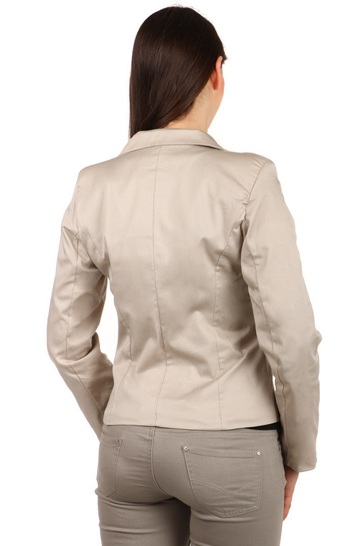 Women's formal jacket button fastening long sleeves