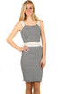 Women's Short Striped Sleeveless Dress