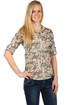 Women's long-sleeved cotton camouflage shirt