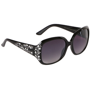Sunglasses with stylishly decorated legs UV filter 400 Glass color: black, blue, yellow, purple Selection of glasses