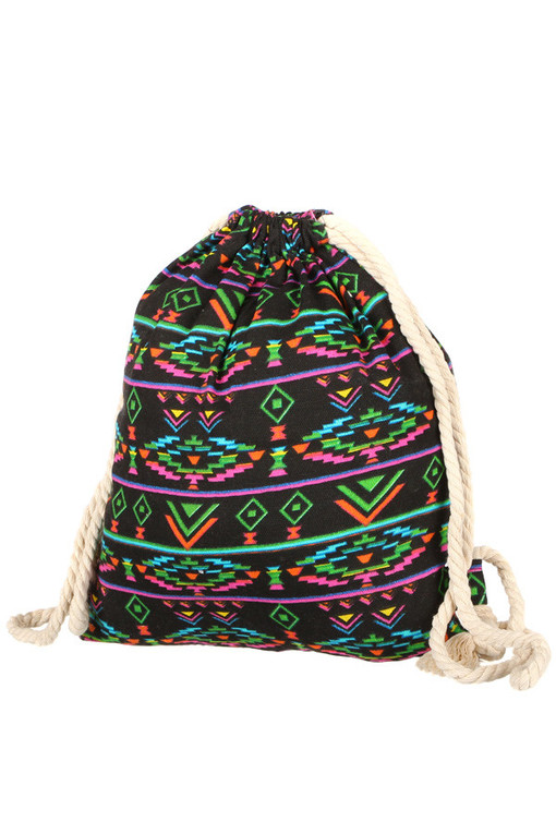 Fabric bag with rope straps