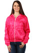 Women's jacket with polka dots and hood