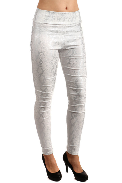 Women's shiny leggings with patterns