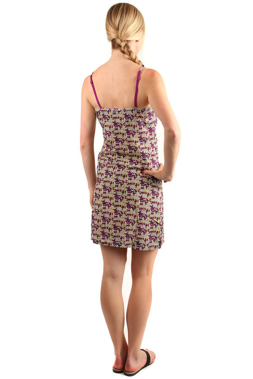 Women's short beach dress with narrow straps