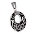 Circle steel pendant with ornament