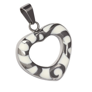 Stainless Steel Pendant Love Heart. Dimensions: width 30mm, length 27mm