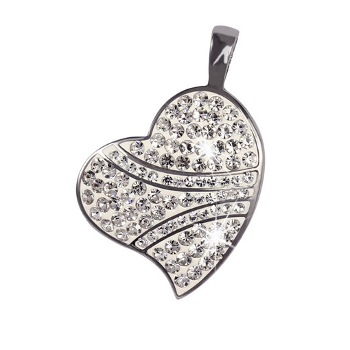 Steel heart pendant for lovers