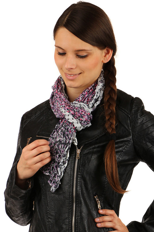 Fashionable women's scarf polka dots