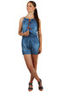 Women's retro overall with polka dots