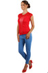 Women's mesh short-sleeved cotton t-shirt