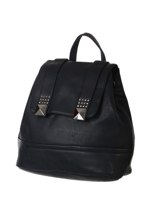 Women's large urban leatherette backpack