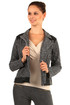 Women's brindle jacket side zipper on the side