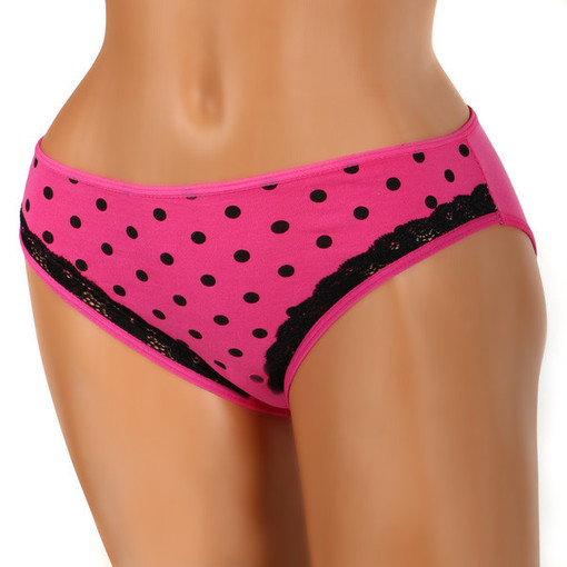 Women's cotton panties with polka dots