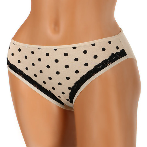Women's cotton panties with polka dots