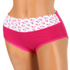 Two-color panties with butterflies on the front. Material: 95% cotton, 5% elastane