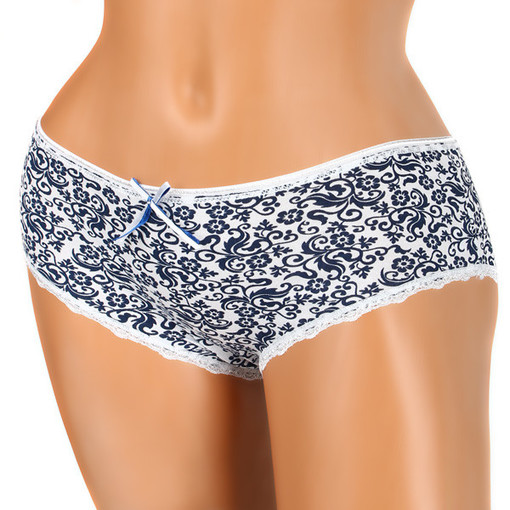 Cotton women's panties with flower pattern