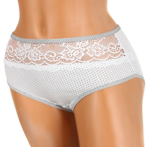 Women's cotton dotted panties with lace