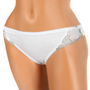 Thong with embroidery on the sides. Material: 95% cotton, 5% elastane.