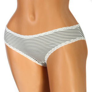 Comfortable women's panties with stripes. Material: 95% cotton, 5% spandex.