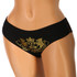 Cotton women's panties with transparent lace on the back