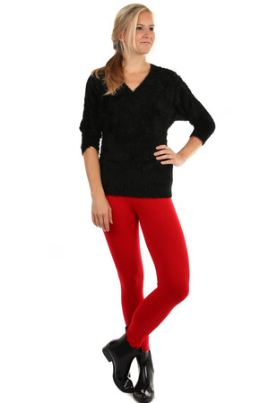 Hairy sweater with 3/4 sleeves. Comfortable material. Material: 60% acrylic, 30% cotton, 10% elastane.
