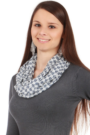 Soft and pleasant scarf - tunnel in several color combinations. Material: 50% cotton, 50% silk.