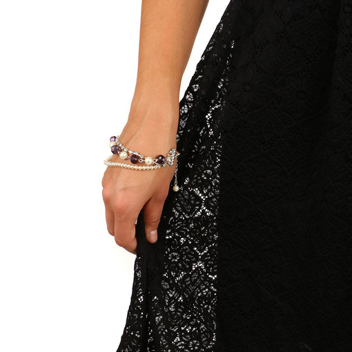 Original women's bracelet combination of beads and stones pearls