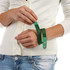 Women's leatherette bracelet with stones