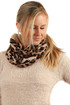 Women's tunnel scarf animal pattern and fur