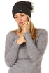 Women's winter hat with pompon
