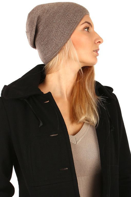 Women's winter glittering hat