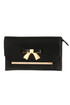 Party women's shoulder bag decorated with ribbon