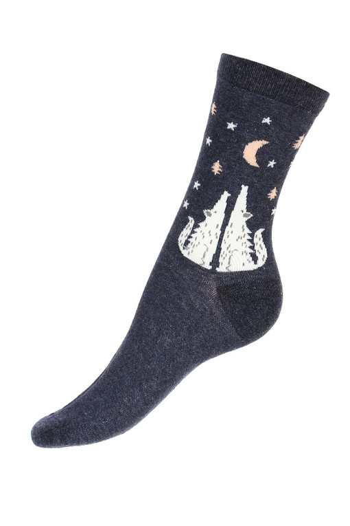 Women's high socks with picture