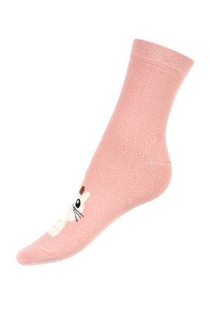 Higher cotton socks with a cat picture. Material: 90% cotton, 5% polyamide, 5% elastane.