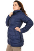 Women's quilted winter jacket with hood