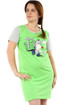 Two-color ladies cotton nightdress with donkey