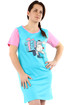 Two-color ladies cotton nightdress with donkey