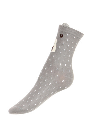 Imaginative socks with bear motif. Material: 90% cotton, 5% polyamide, 5% elastane