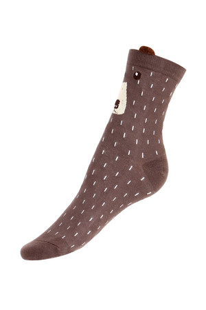 Imaginative socks with bear motif. Material: 90% cotton, 5% polyamide, 5% elastane
