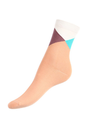 Colorful womens socks. Material: 90% cotton, 5% polyamide, 5% elastane.