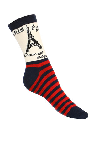 Original women's socks, different designs. For the Paris variant, only one-sided right-hand image for both pairs. Material: