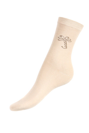Monochrome socks with butterfly. Material: 85% bamboo, 10% polyamide, 5% elastane.