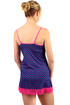 Women's nightie with polka dots and lace