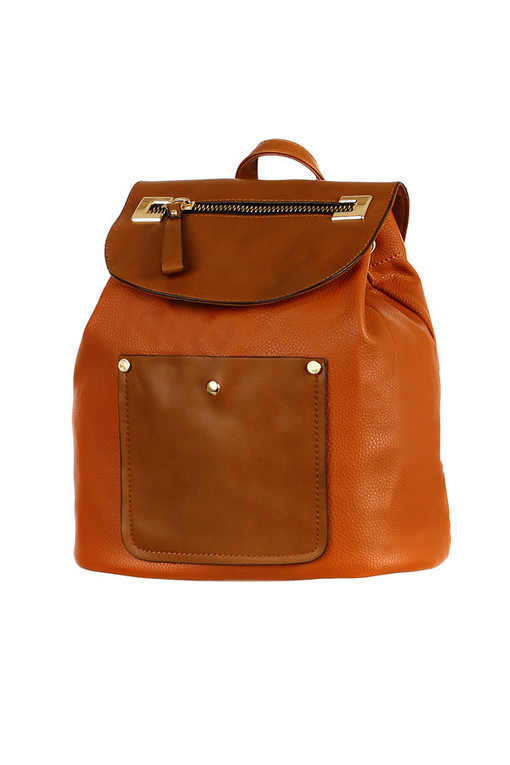 Women's larger urban leatherette backpack